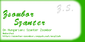 zsombor szanter business card